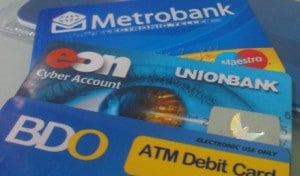 electronic cards of different banks in the Philippines