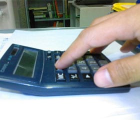 Calculator use for accounting