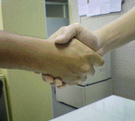 Hand share for good relationship