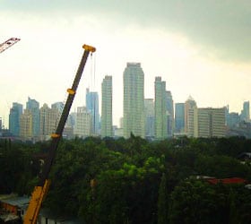 Makati City Skyline where stock market is centered