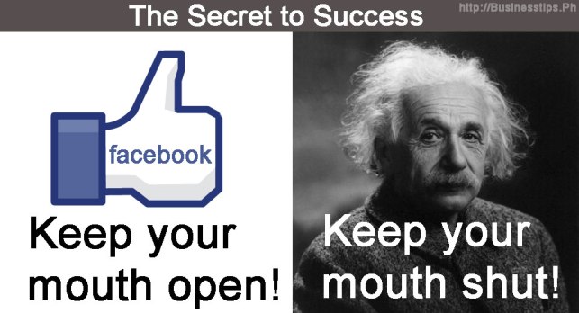 Facebook and Einstein's Secret to success