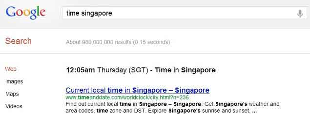 Google time zone