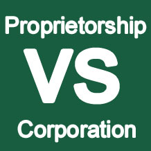 Difference between corporation and proprietorship