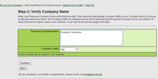 SEC iRegister Company Name Search