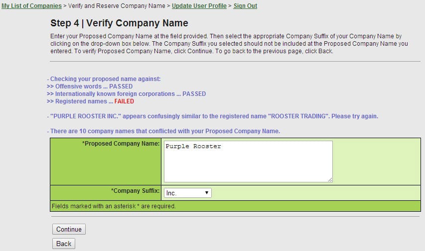 SEC iRegistry Name Verification 