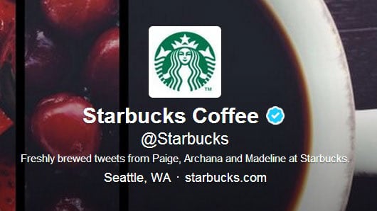 Starbucks Twitter Account