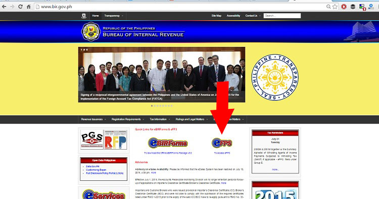 BIR website homepage