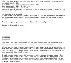 eBIRForms receipt of submission sample