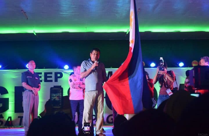 Rodrigo Duterte in Tacloban City