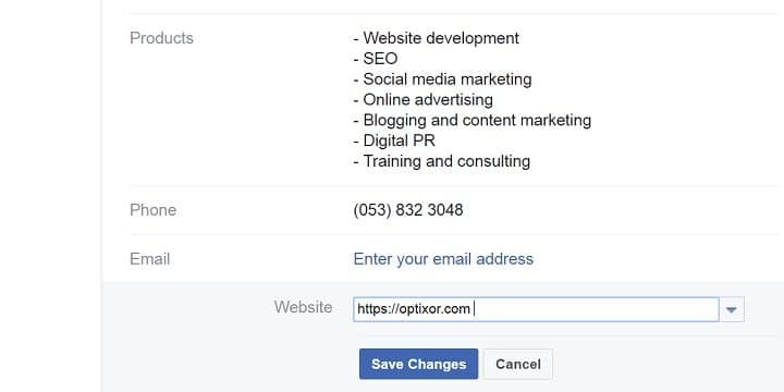 Facebook asks your website